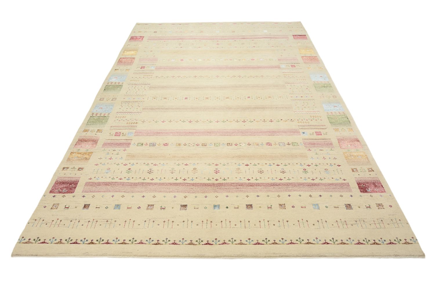 Gabbeh Teppich - Loribaft Indus - 304 x 200 cm - mehrfarbig