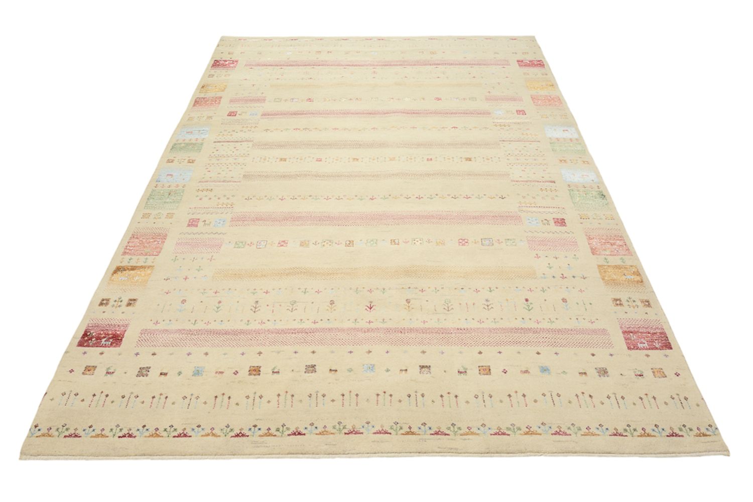 Gabbeh Teppich - Loribaft Indus - 246 x 171 cm - mehrfarbig