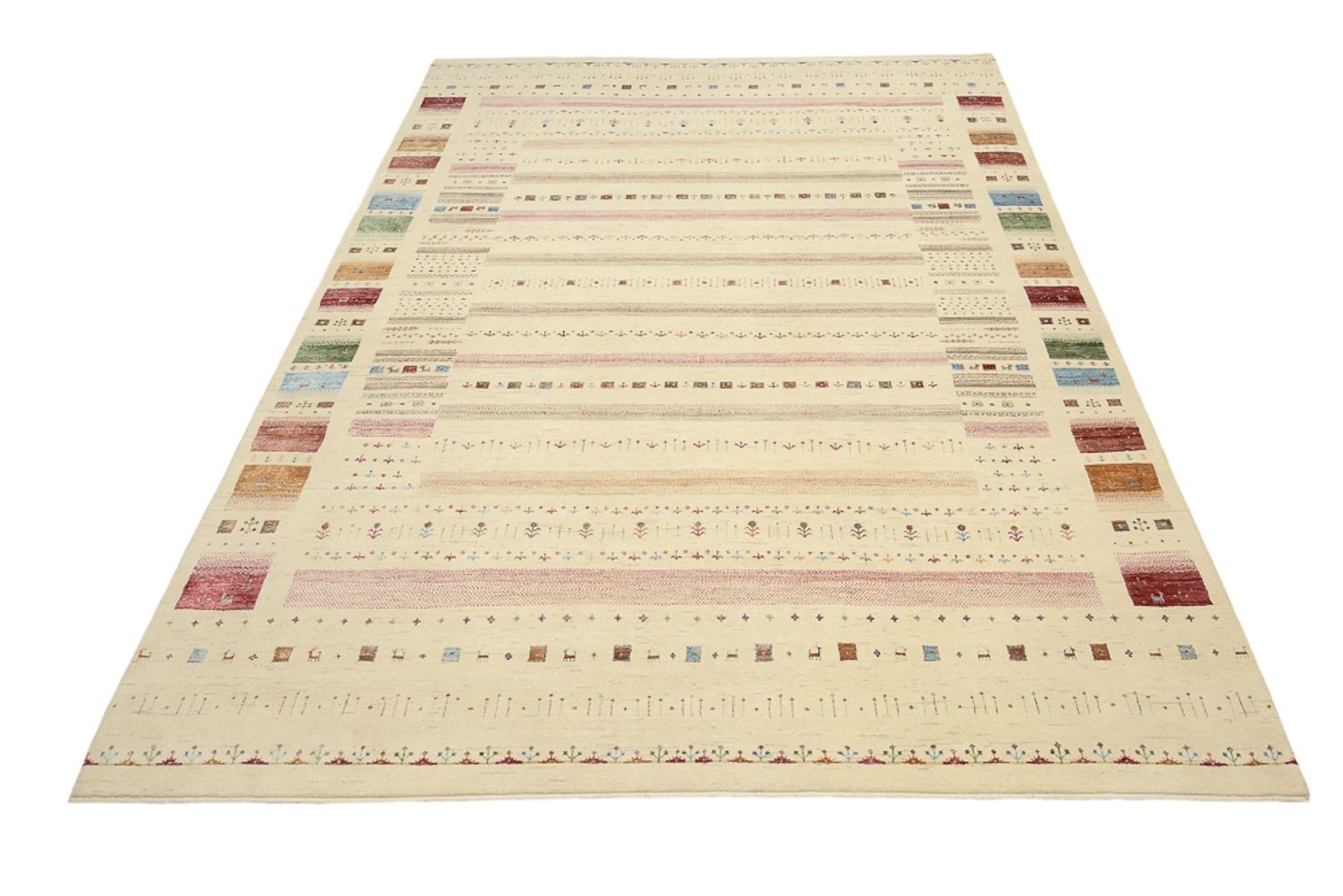 Gabbeh Teppich - Loribaft Indus - 335 x 248 cm - mehrfarbig