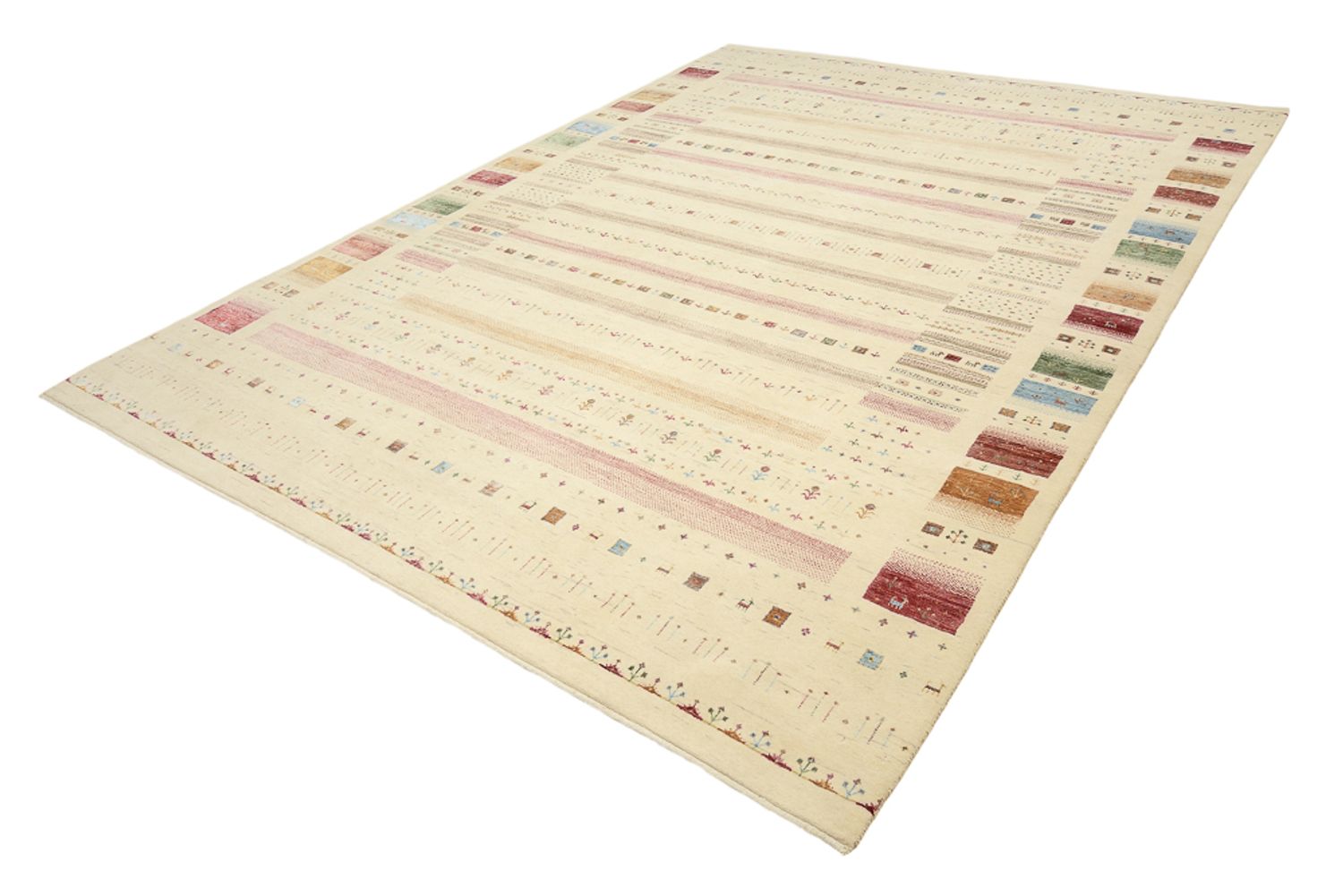 Gabbeh Teppich - Loribaft Indus - 335 x 248 cm - mehrfarbig