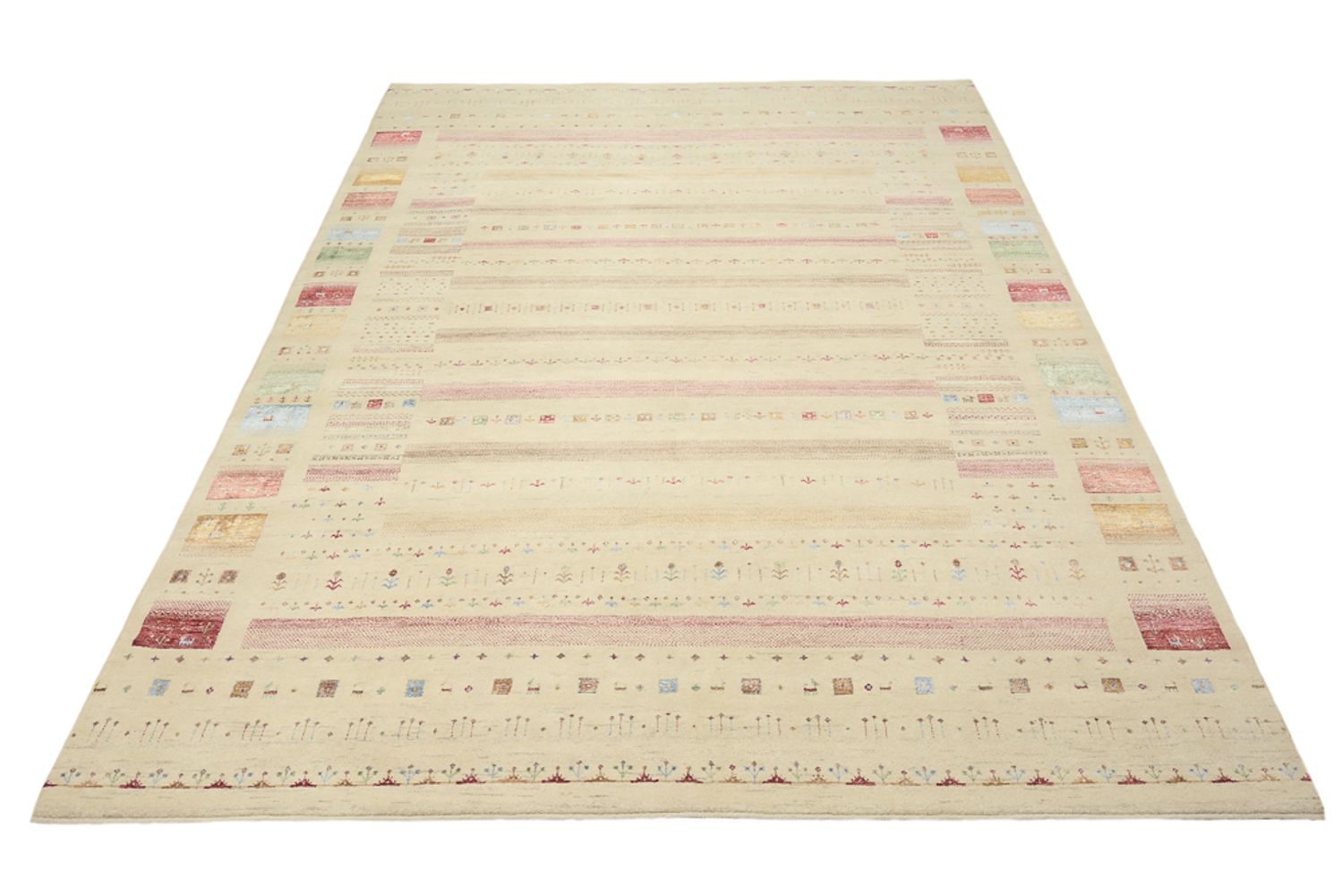 Gabbeh Teppich - Loribaft Indus - 335 x 248 cm - mehrfarbig