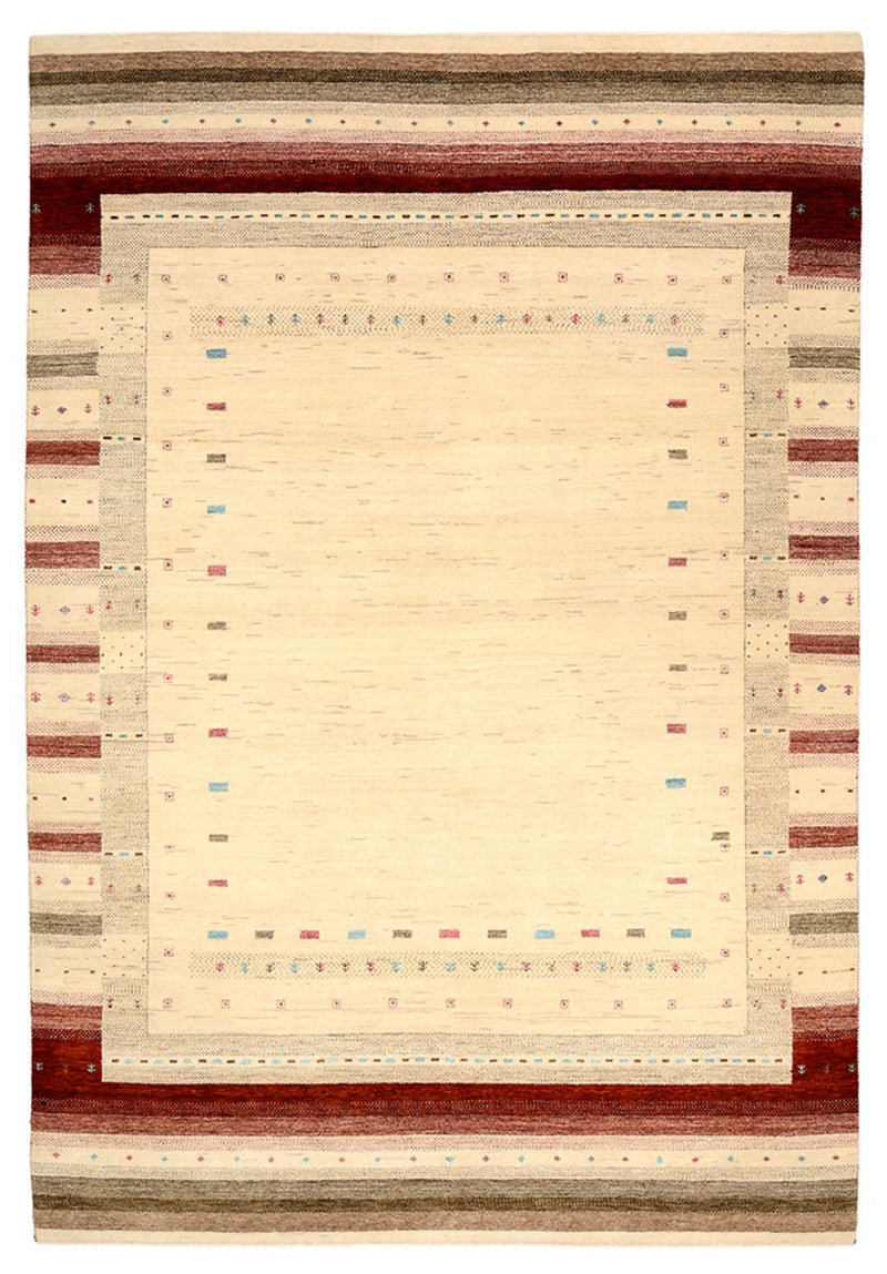 Gabbeh Teppich - Loribaft Indus - 296 x 203 cm - hellbeige