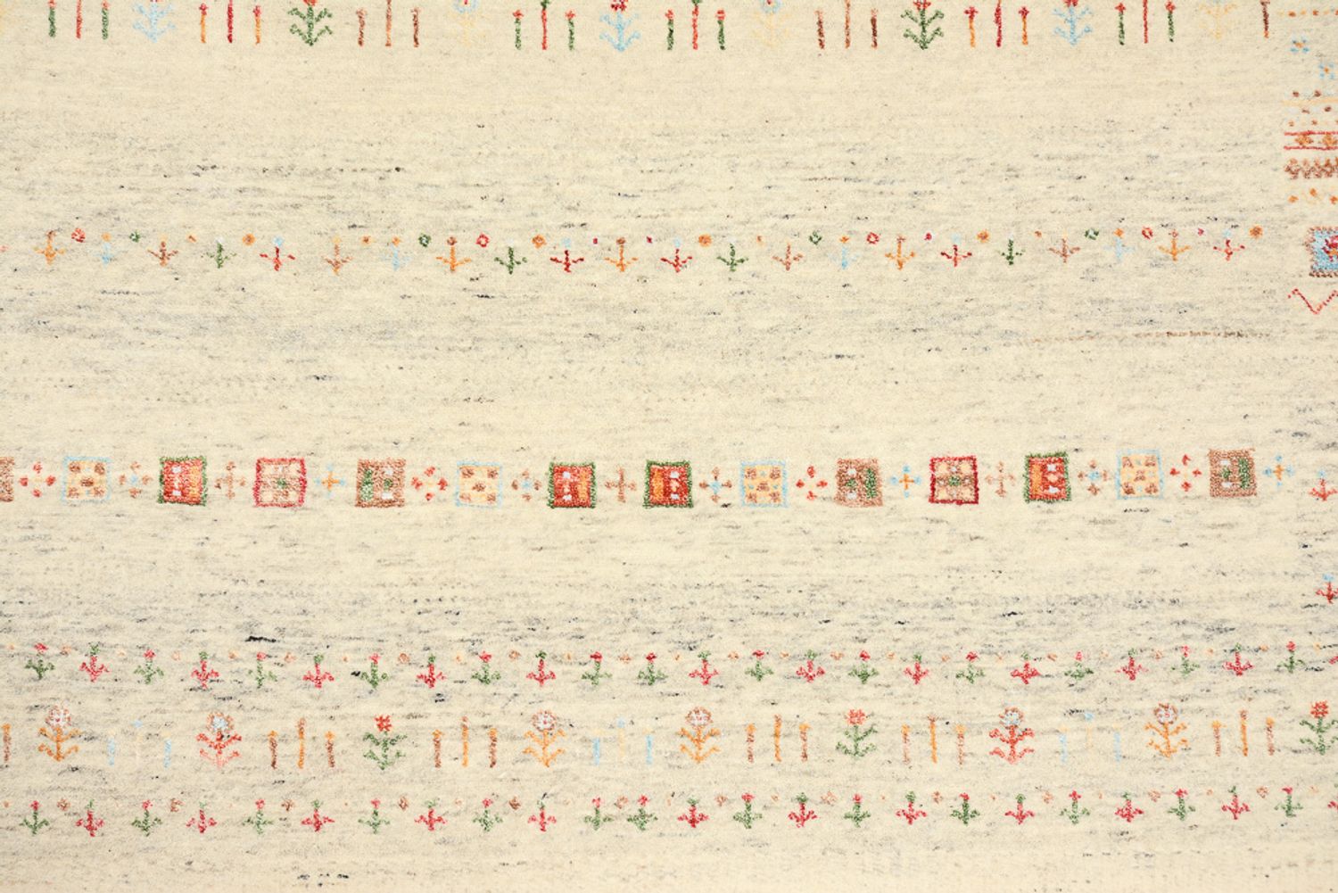 Gabbeh Teppich - Loribaft Indus - 241 x 172 cm - dunkelbeige