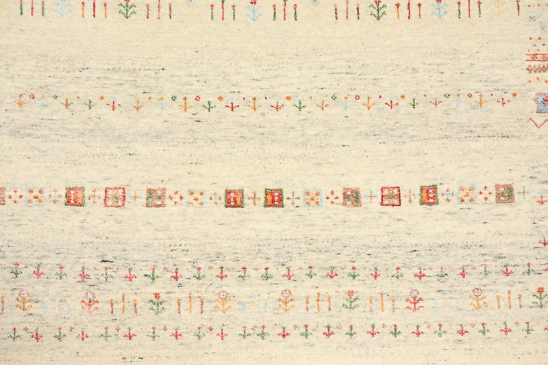 Gabbeh Teppich - Loribaft Indus - 241 x 172 cm - dunkelbeige