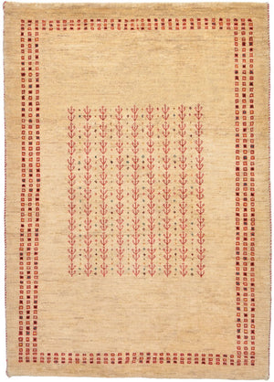 Gabbeh Teppich - Loribaft Perser 119 x 81 cm - natur