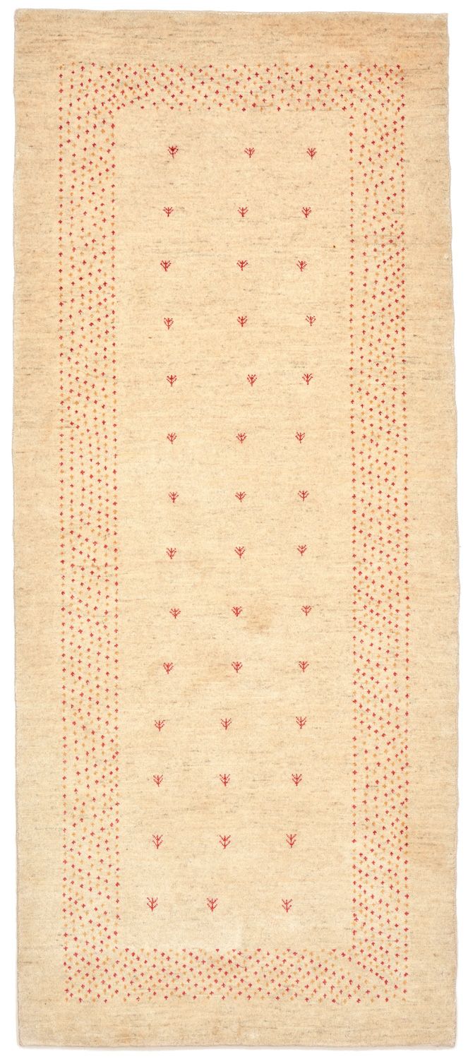 Gabbeh Teppich - Loribaft Perser 197 x 84 cm - natur