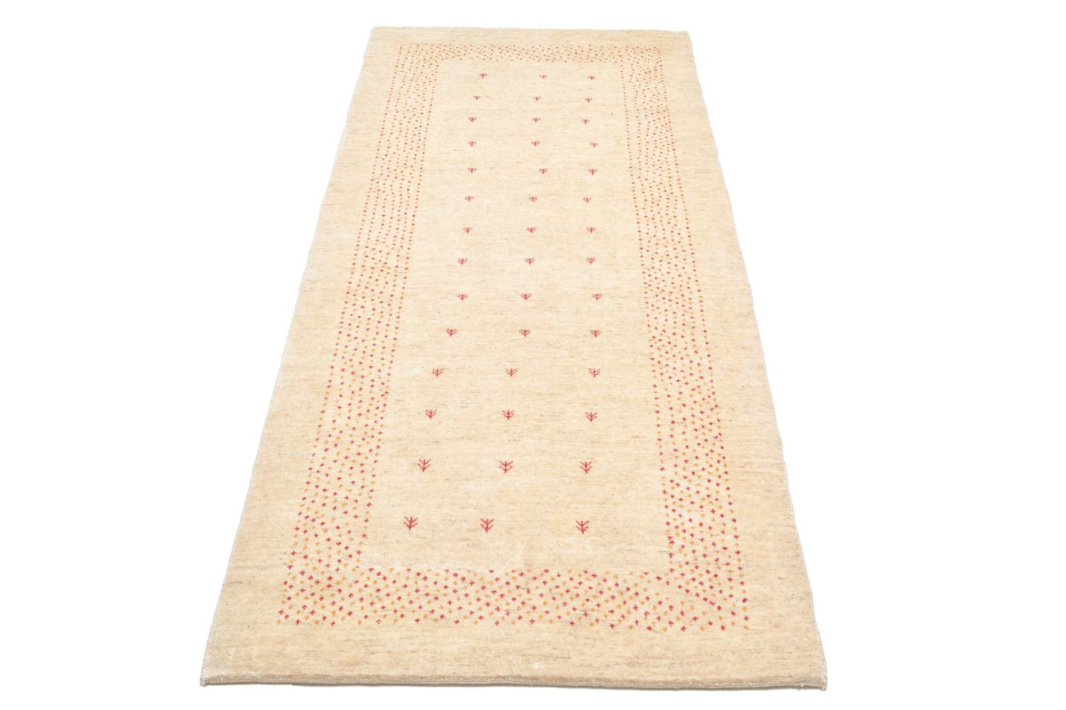 Gabbeh Teppich - Loribaft Perser 197 x 84 cm - natur