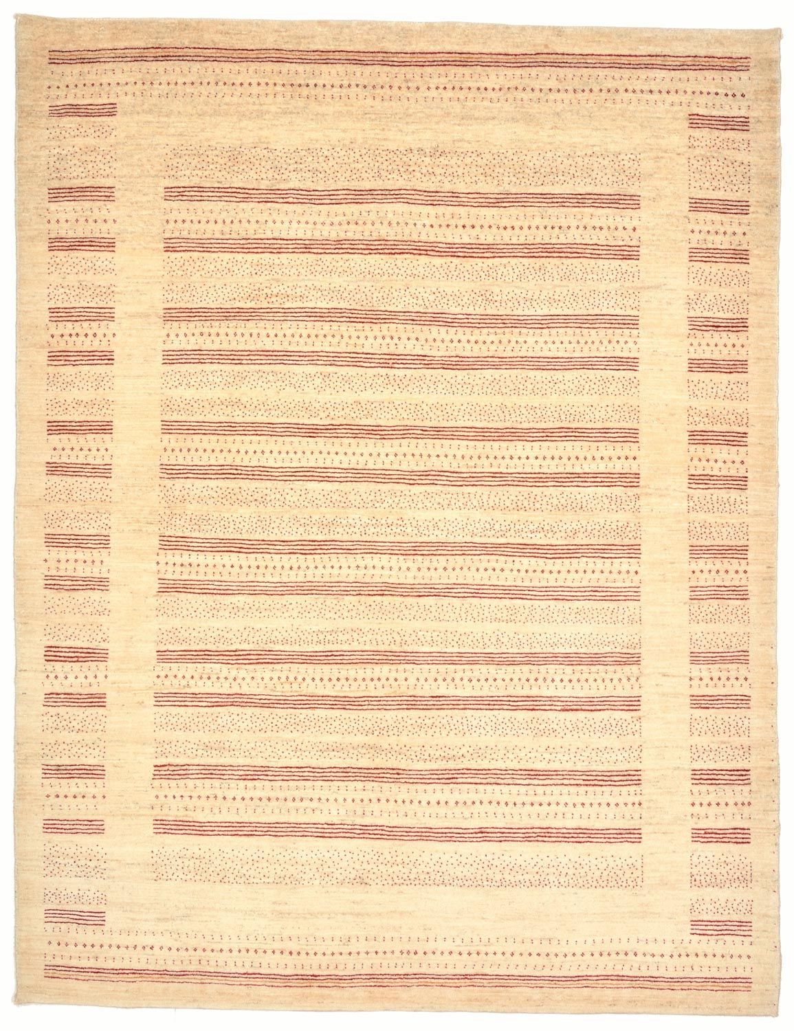 Gabbeh Teppich - Loribaft Perser 202 x 153 cm - natur
