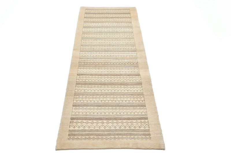 Gabbeh Teppich - Loribaft Perser 297 x 85 cm - sand
