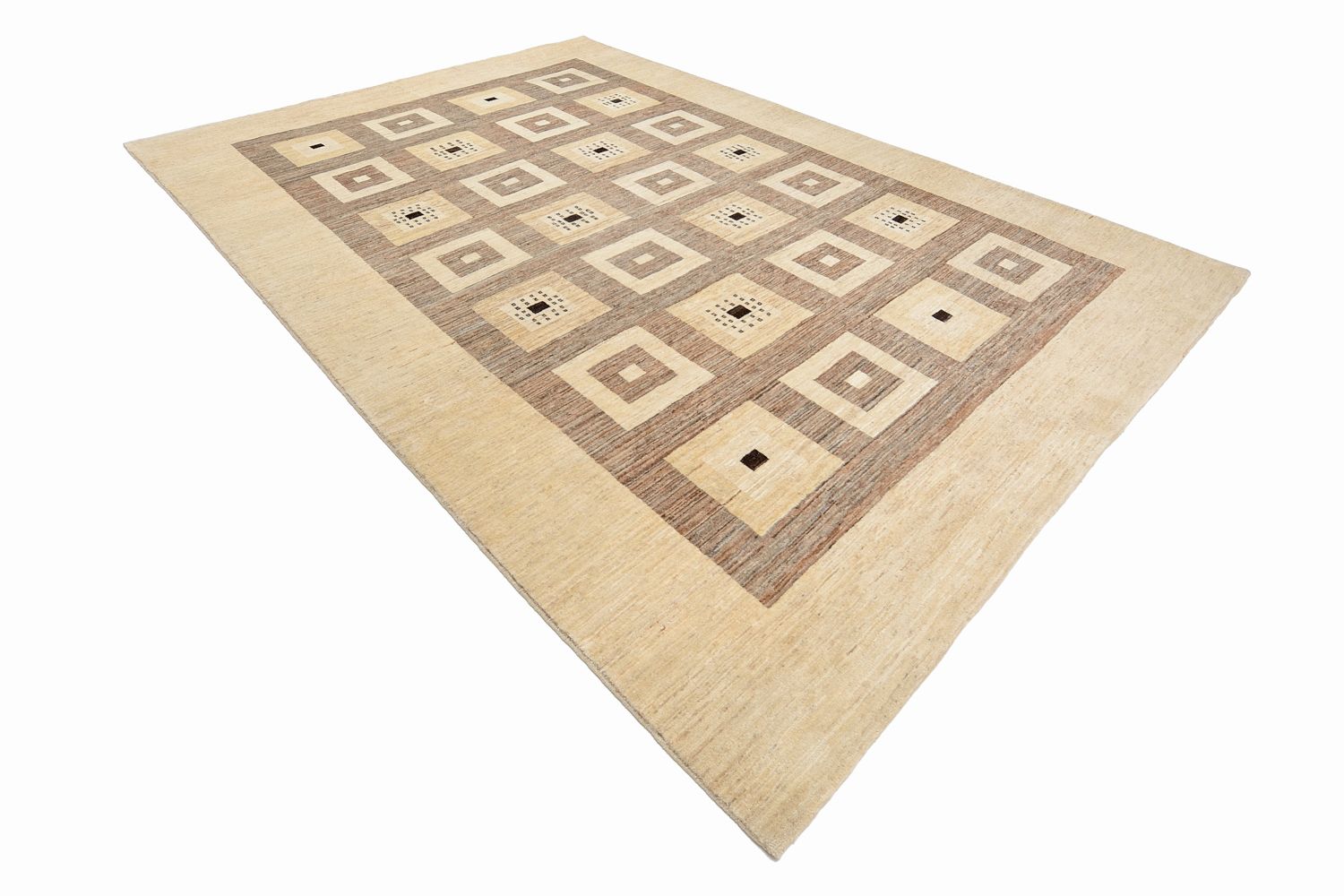 Gabbeh Teppich - Loribaft Perser 379 x 264 cm - hellbraun