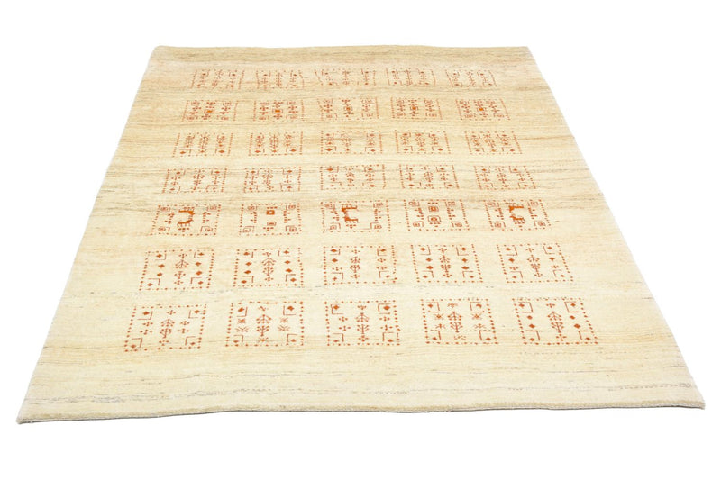 Gabbeh Teppich - Loribaft Perser 198 x 148 cm - natur