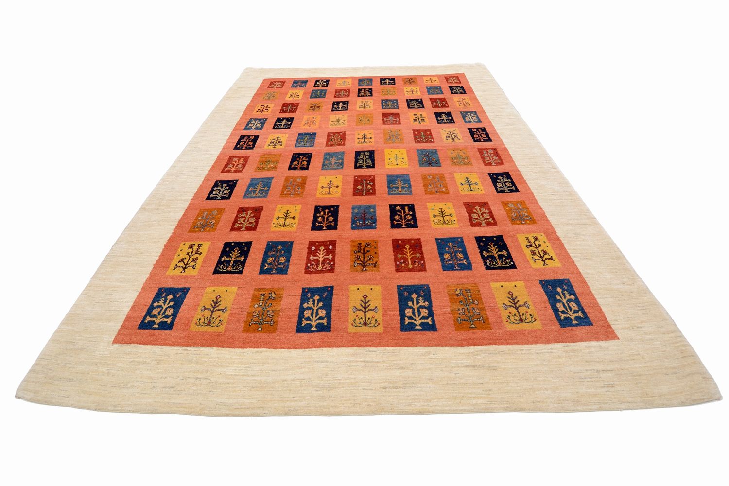 Gabbeh Teppich - Loribaft Perser 355 x 249 cm - orange