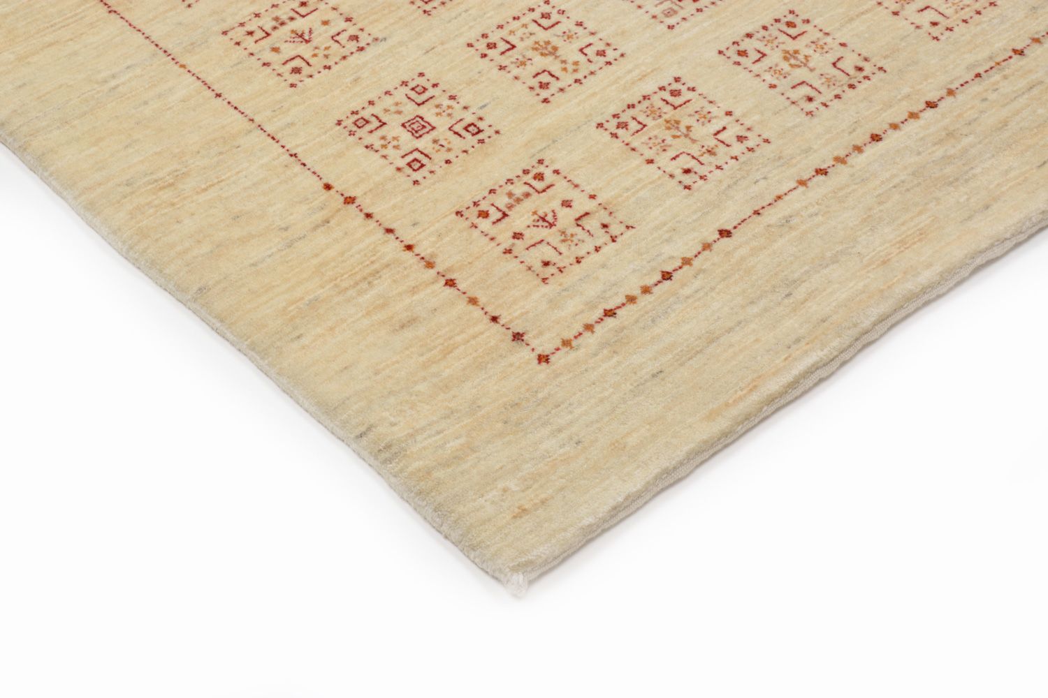 Gabbeh Teppich - Loribaft Perser 174 x 106 cm - beige