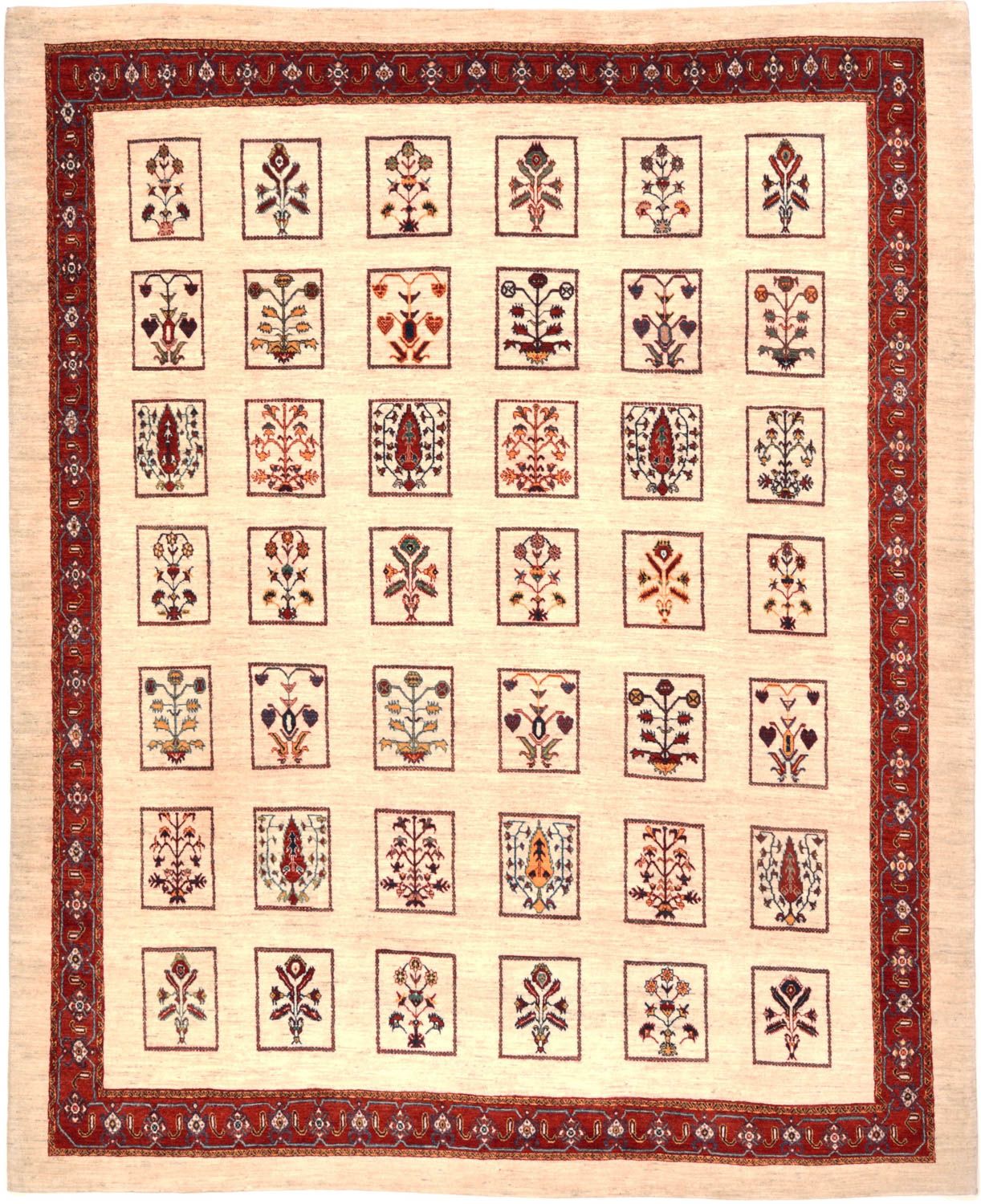 Gabbeh Teppich - Loribaft Perser 326 x 261 cm - rot