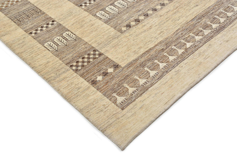 Gabbeh Teppich - Loribaft Perser 253 x 203 cm - sand