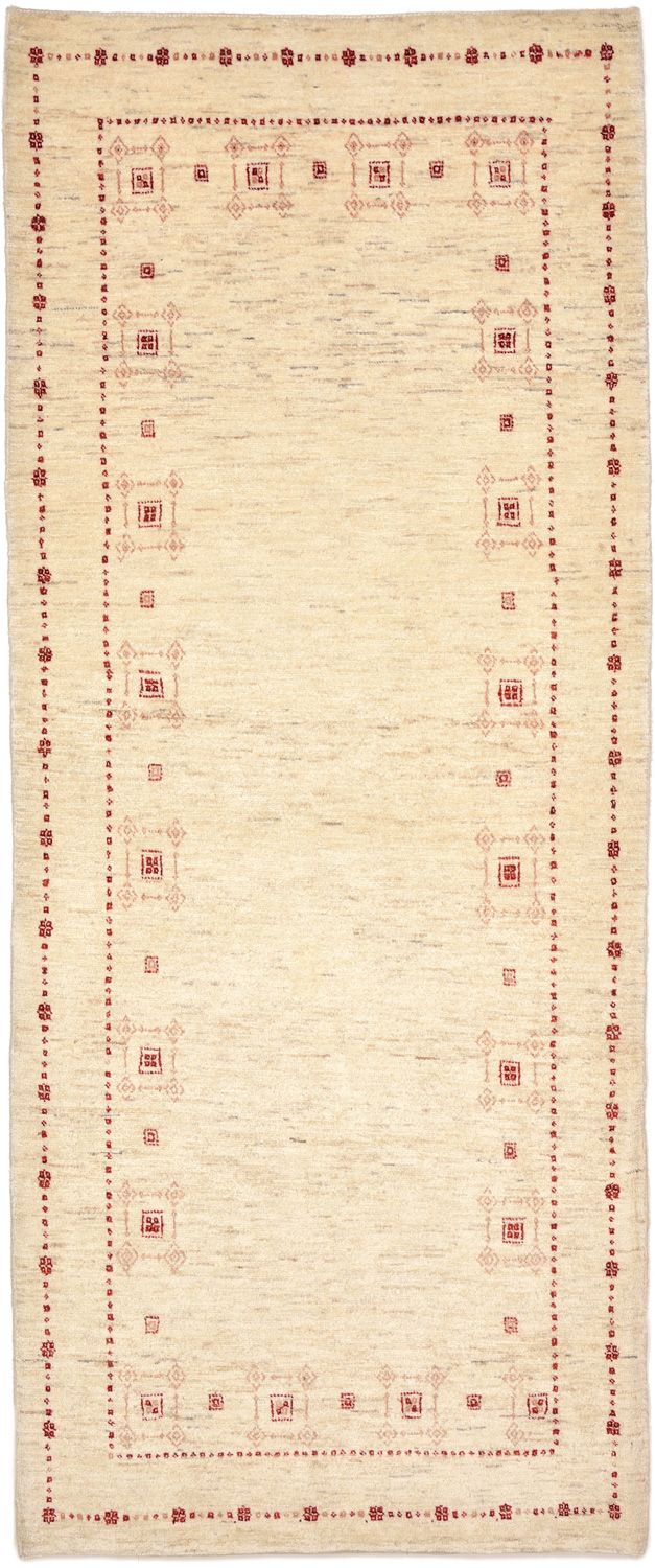 Gabbeh Teppich - Loribaft Perser 202 x 82 cm - natur