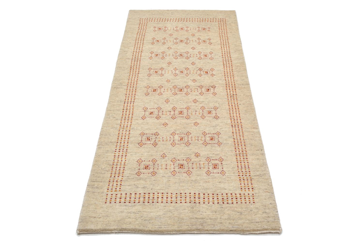 Gabbeh Teppich - Loribaft Perser 195 x 79 cm - beige