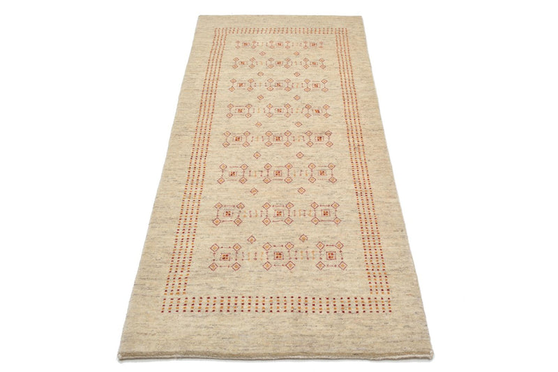 Gabbeh Teppich - Loribaft Perser 195 x 79 cm - beige