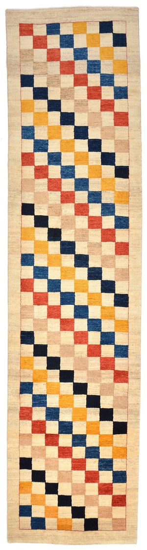 Gabbeh Teppich - Loribaft Perser 381 x 93 cm - mehrfarbig