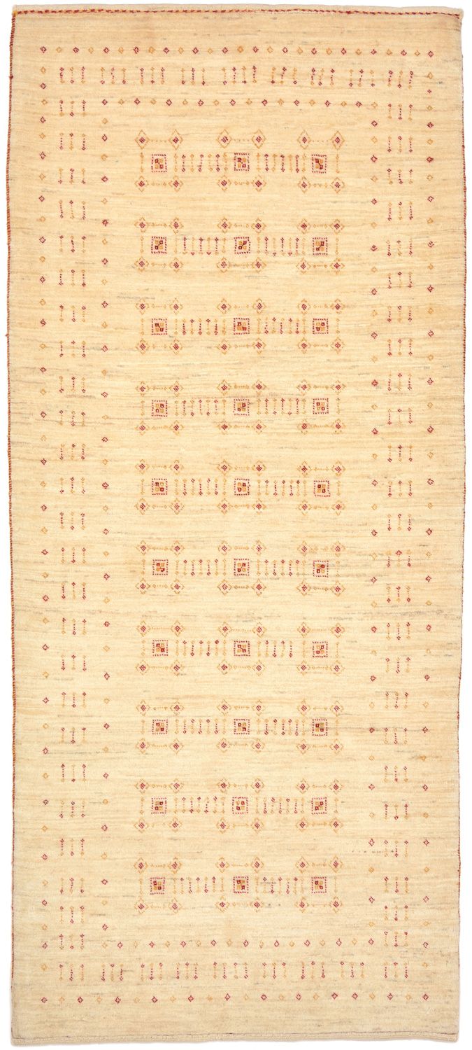Gabbeh Teppich - Loribaft Perser 201 x 88 cm - natur