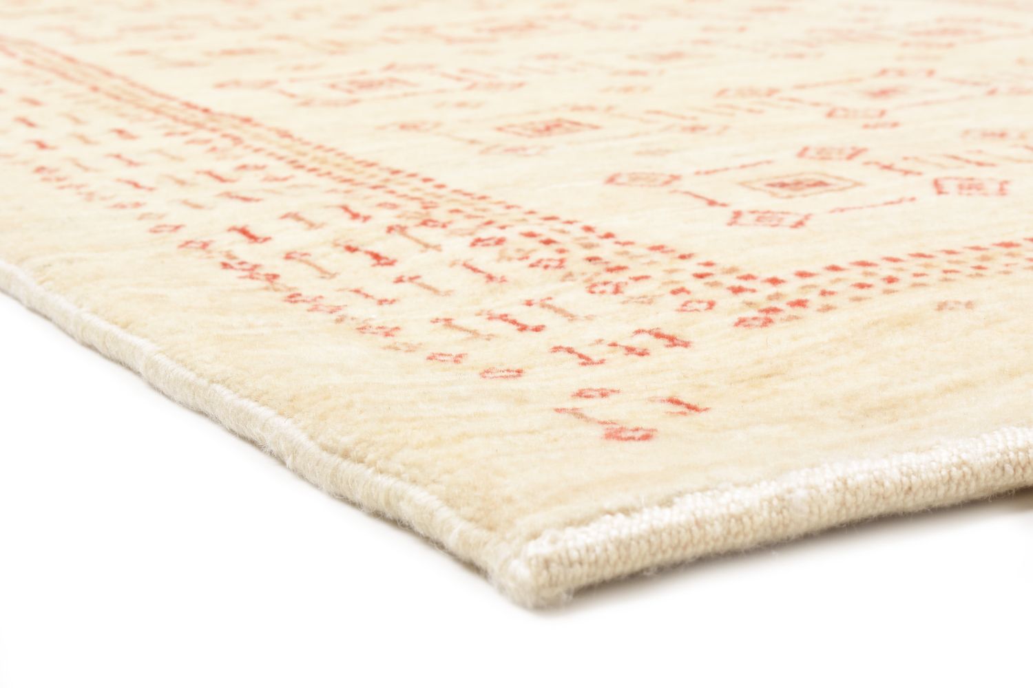 Gabbeh Teppich - Loribaft Perser 195 x 85 cm - beige