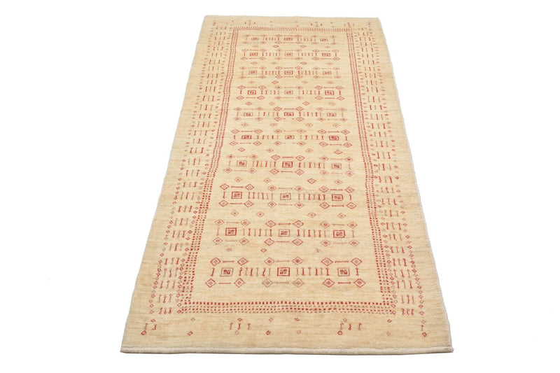 Gabbeh Teppich - Loribaft Perser 195 x 85 cm - beige