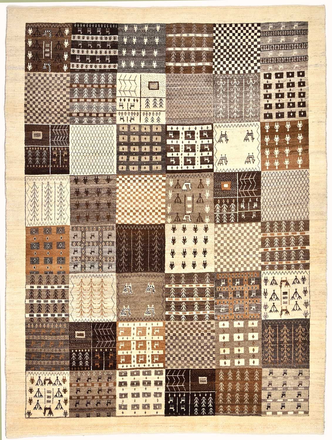 Gabbeh Teppich - Loribaft Perser 247 x 187 cm - braun
