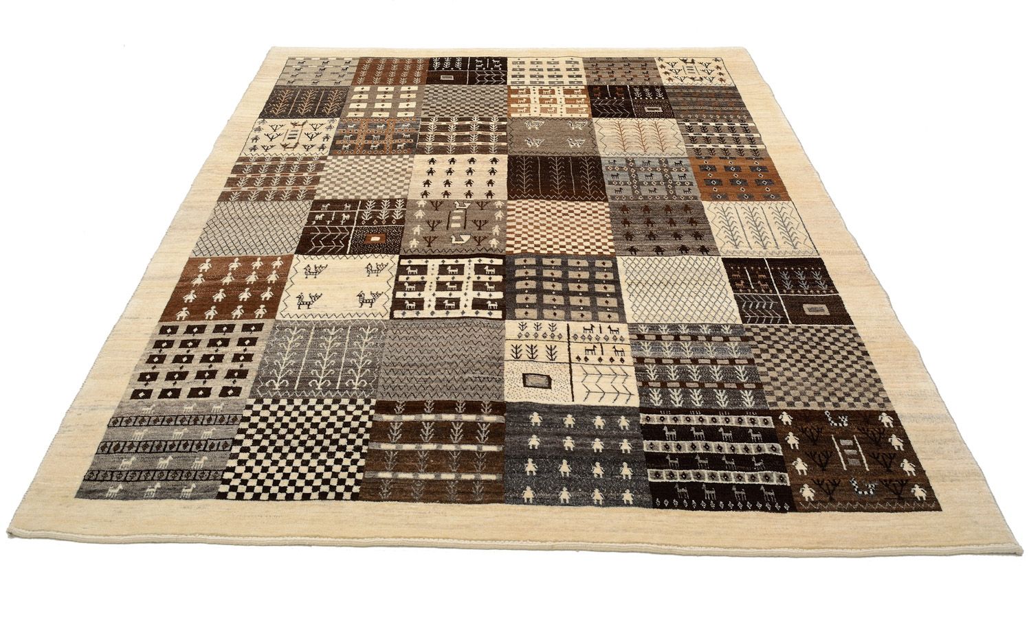 Gabbeh Teppich - Loribaft Perser 247 x 187 cm - braun