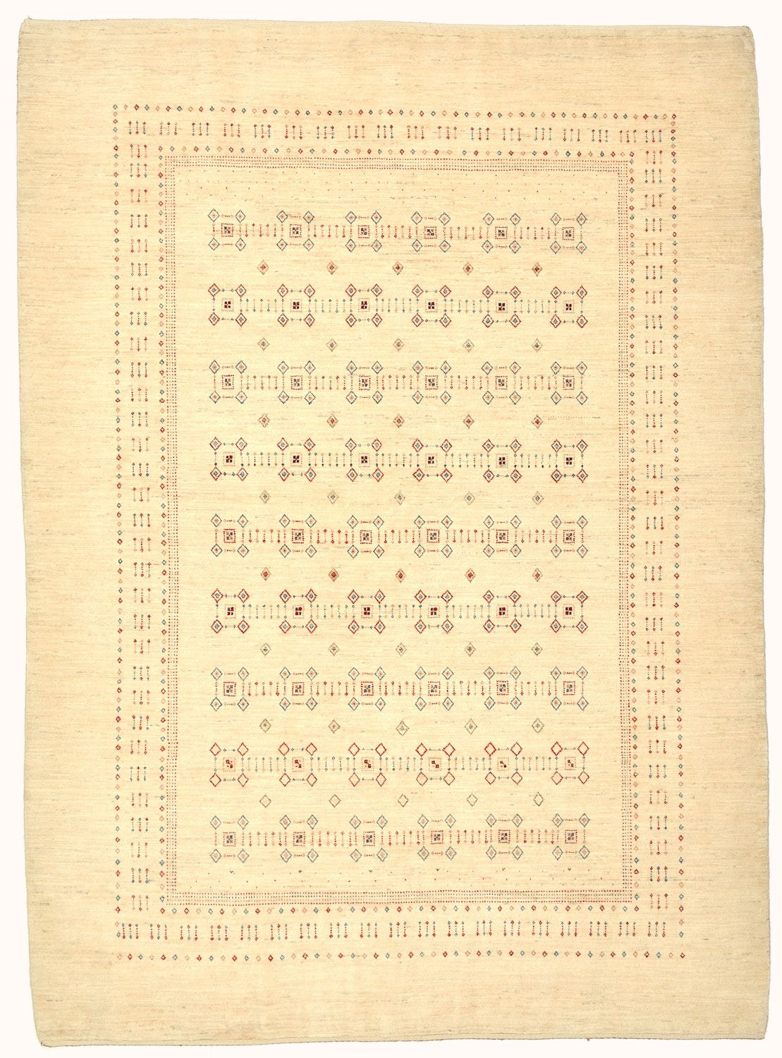 Gabbeh Teppich - Loribaft Perser 239 x 174 cm - beige