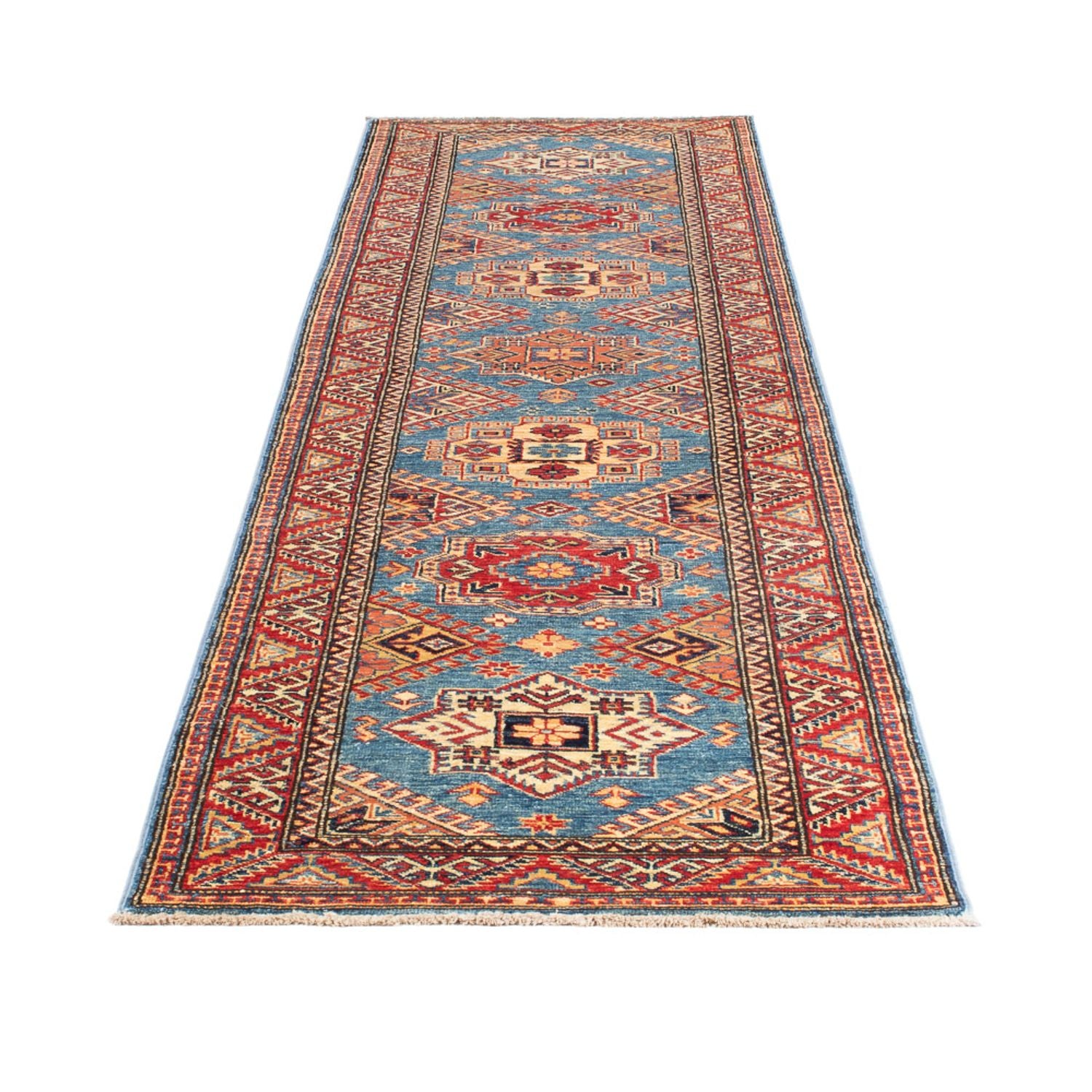 Läufer Ziegler - Kazak - 312 x 75 cm - türkis