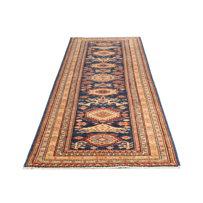 Läufer Ziegler - Kazak - 304 x 80 cm - dunkelblau