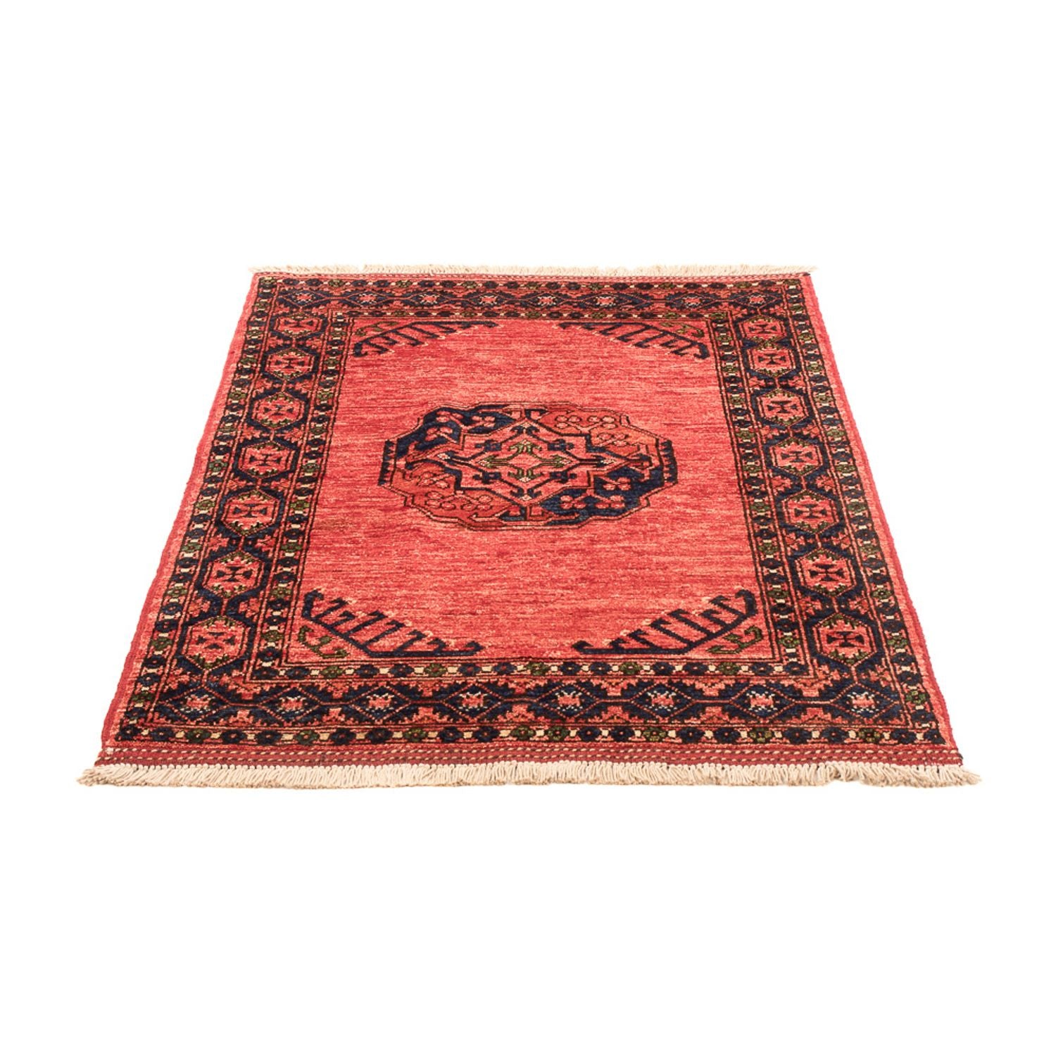Afghan Teppich - 120 x 85 cm - hellrot