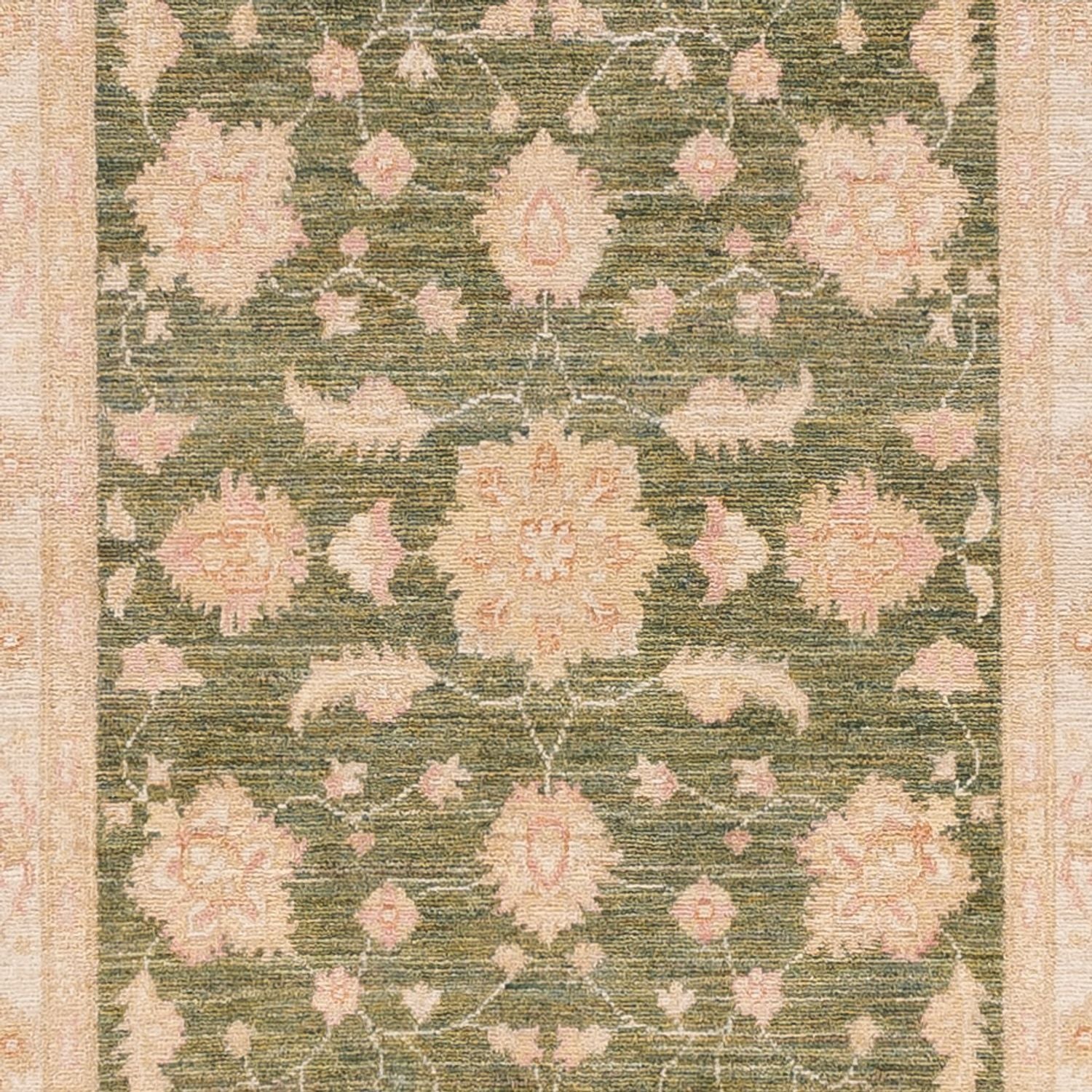 Läufer Ziegler - 365 x 102 cm - olivgrün