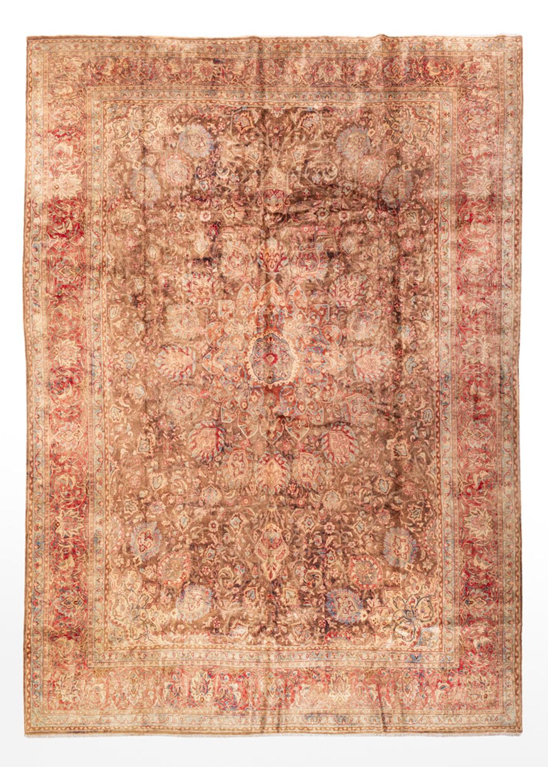 Vintage Teppich - 412 x 300 cm - dunkelbeige
