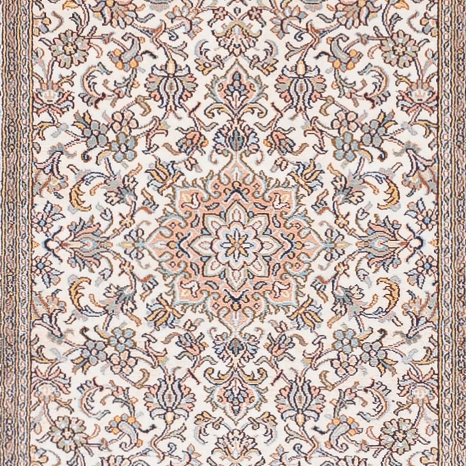 Läufer Seiden - Kaschmir Seide - 480 x 79 cm - creme