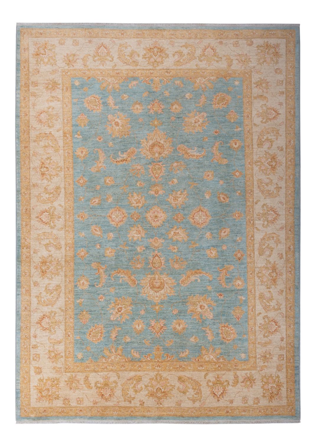 Ziegler Teppich - 290 x 205 cm - hellblau