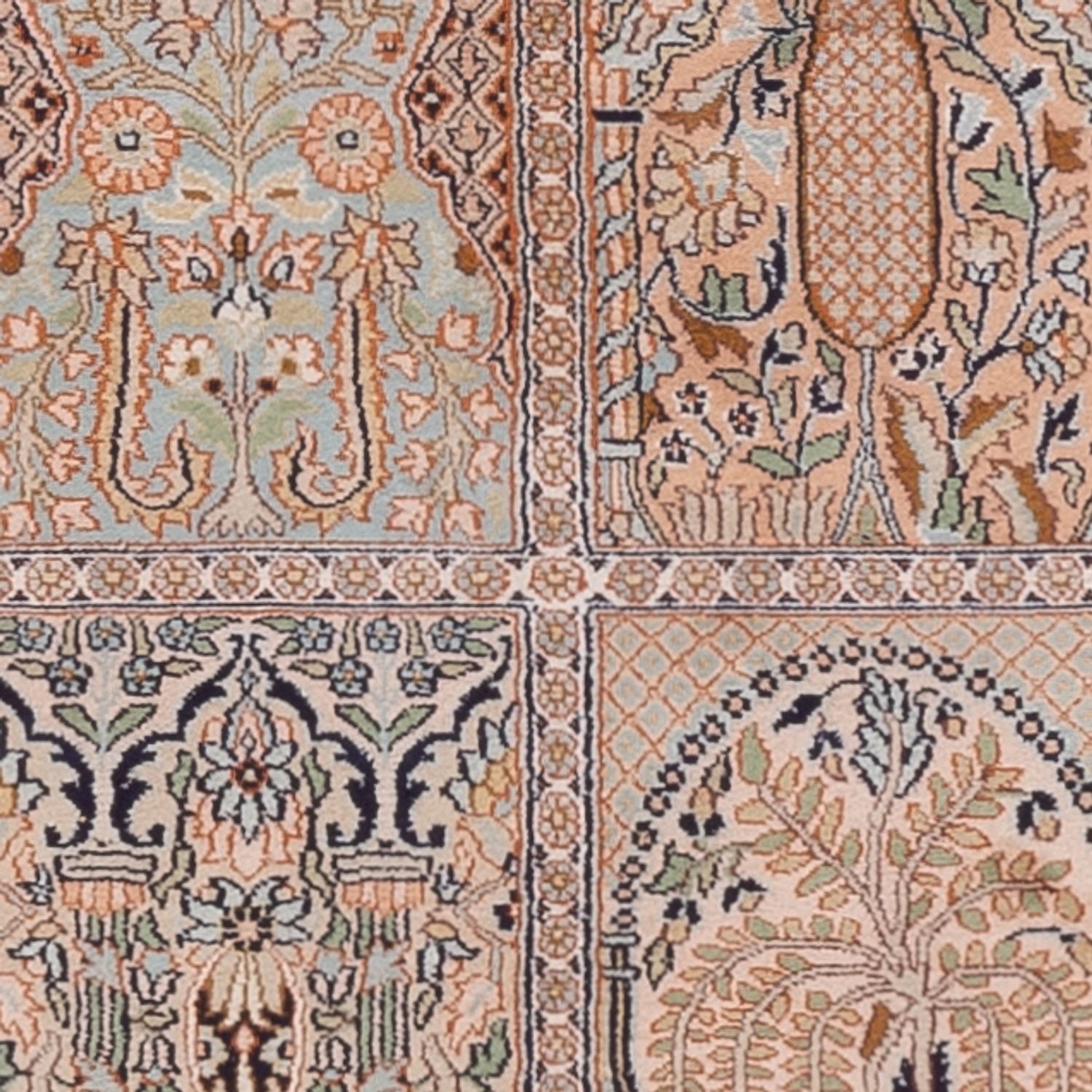 Läufer Seiden - Kaschmir Seide - 243 x 80 cm - beige