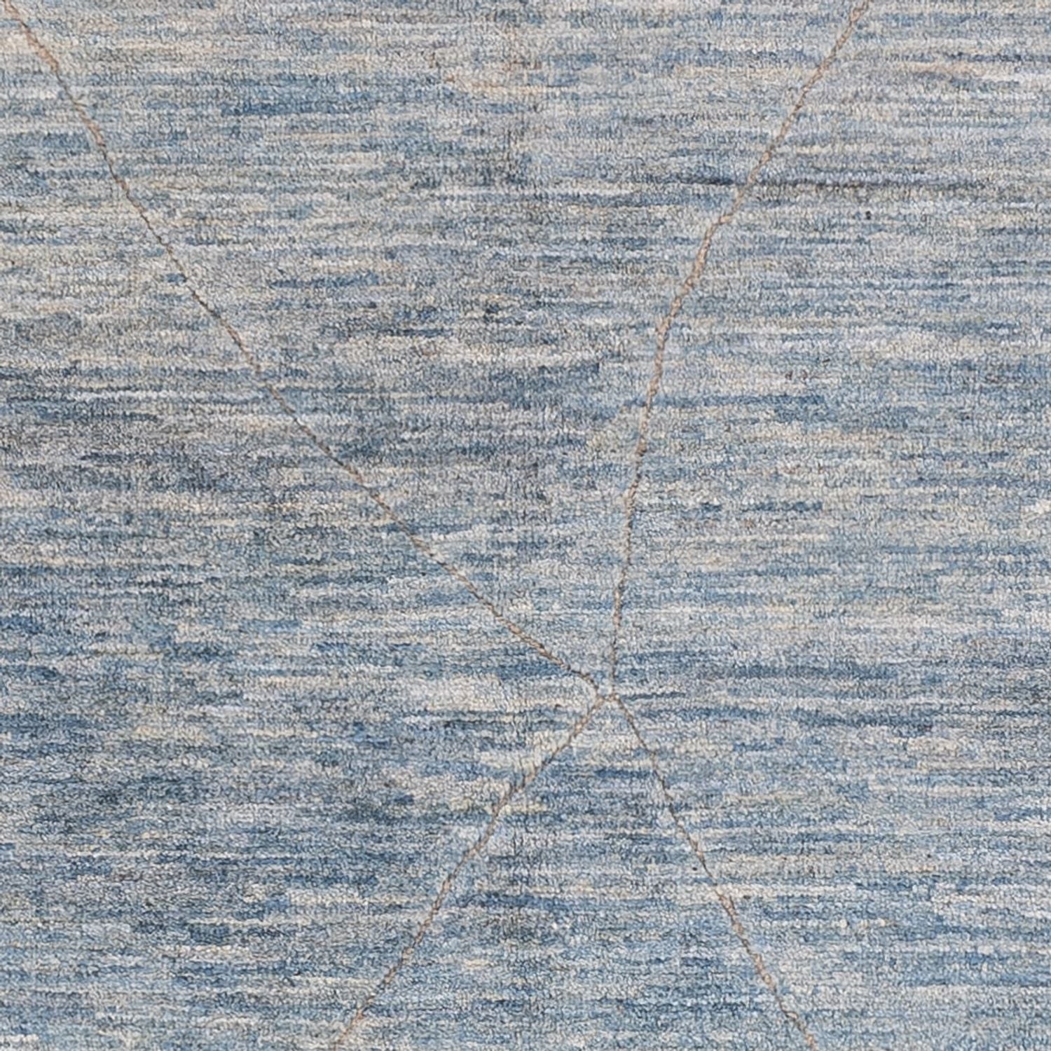 Berber Teppich - 196 x 154 cm - seeblau