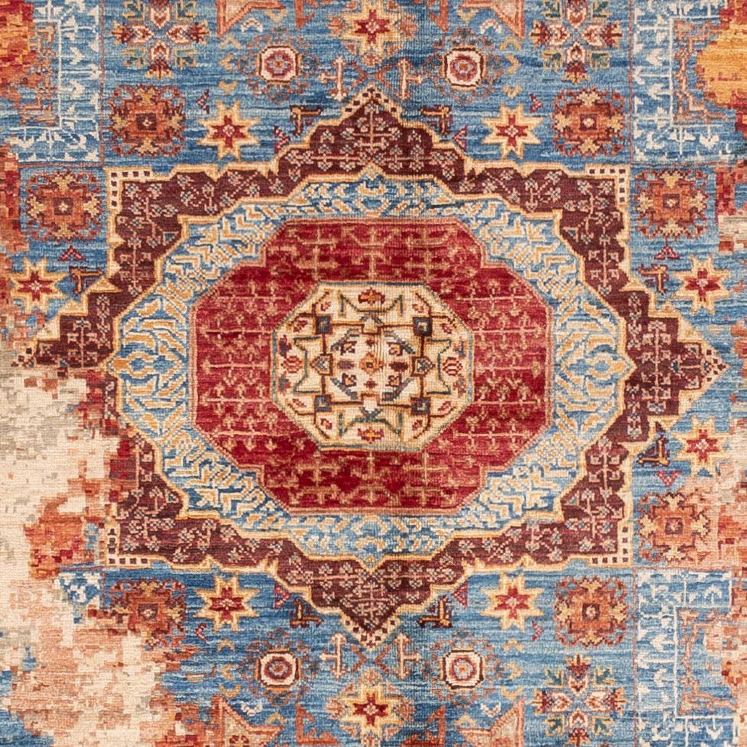 Designer Teppich - 198 x 153 cm - mehrfarbig
