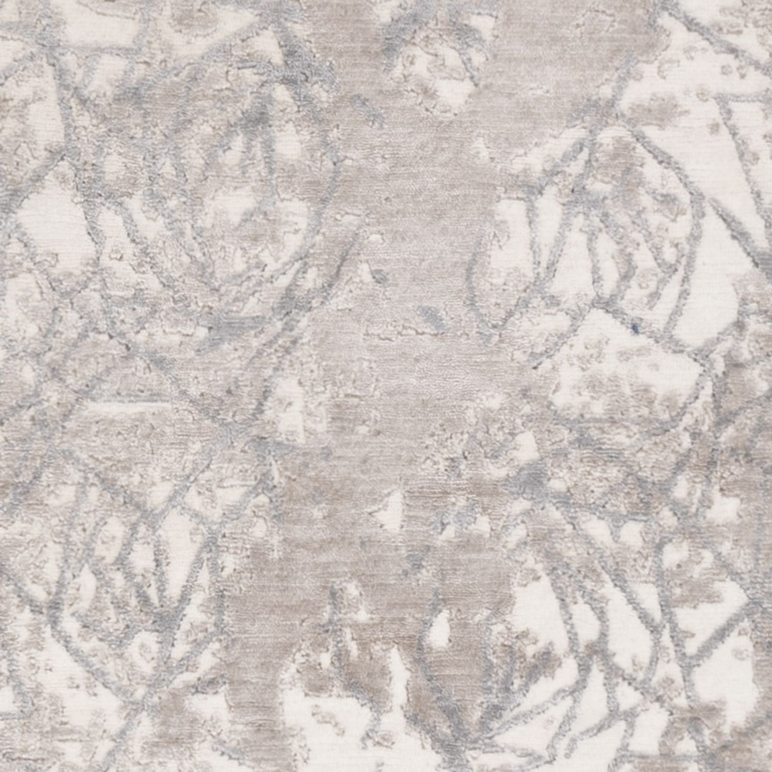Designer Teppich - 203 x 152 cm - silber