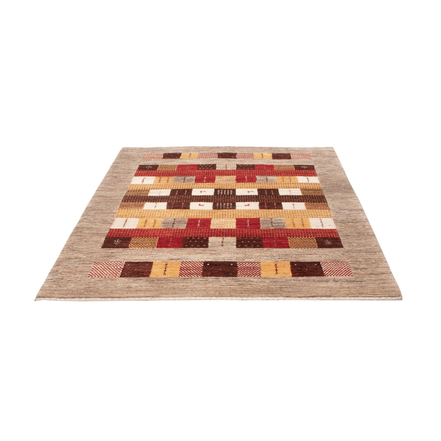 Gabbeh Teppich - Loribaft Indus - 193 x 145 cm - mehrfarbig