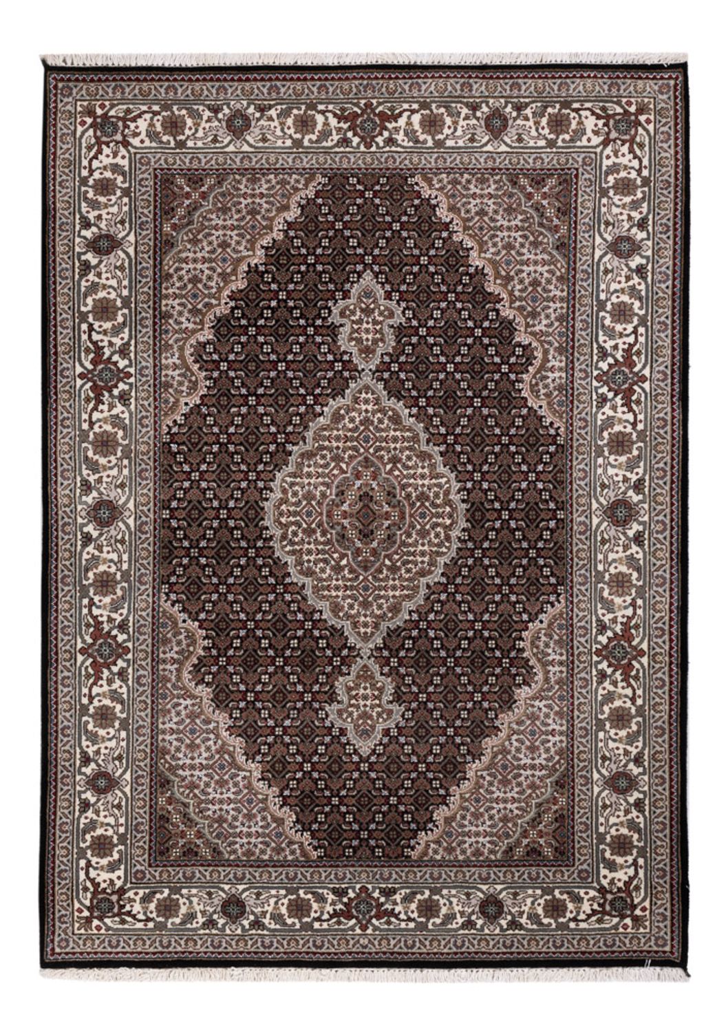 Orientteppich - Täbriz - 196 x 141 cm - dunkelgrau