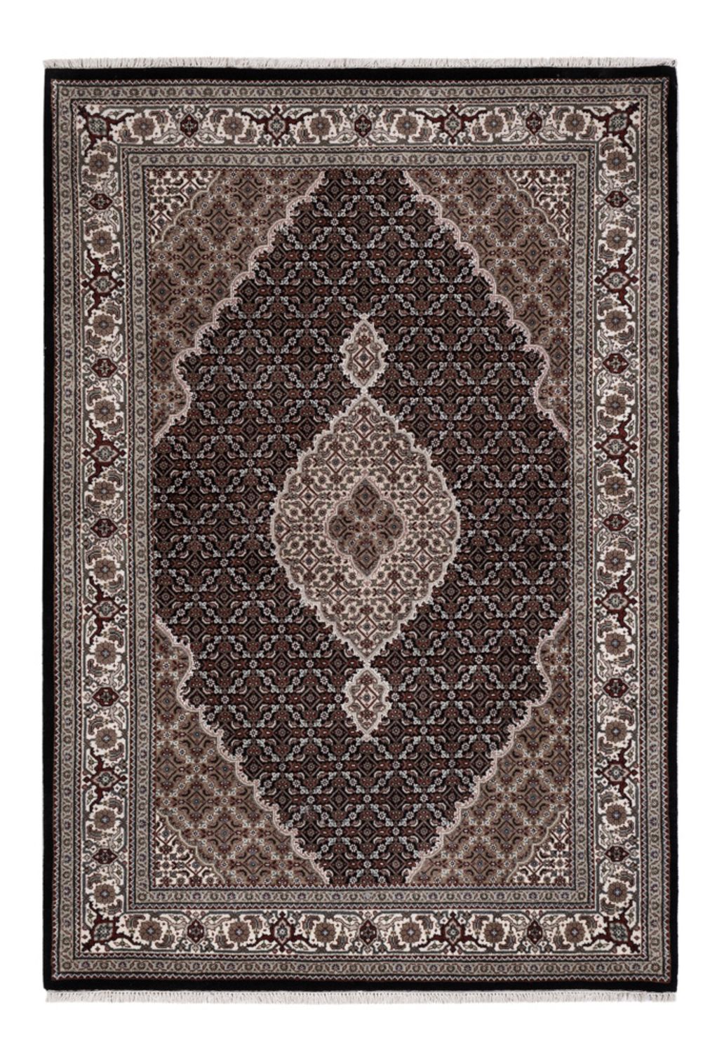 Orientteppich - Täbriz - 204 x 141 cm - dunkelgrau