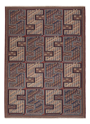 Kelim Teppich - Oriental - Soumak - 215 x 159 cm - dunkelbeige