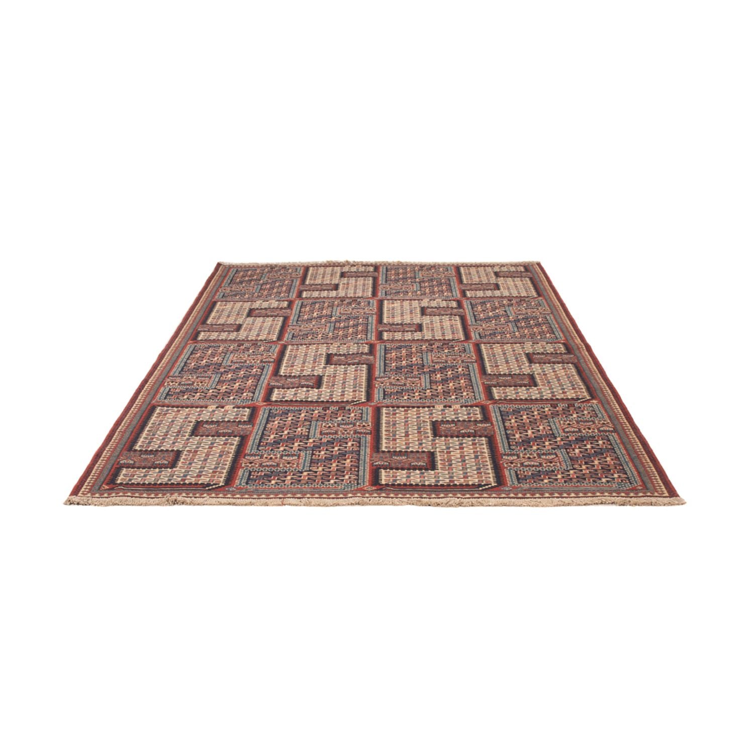 Kelim Teppich - Oriental - Soumak - 223 x 156 cm - dunkelbeige