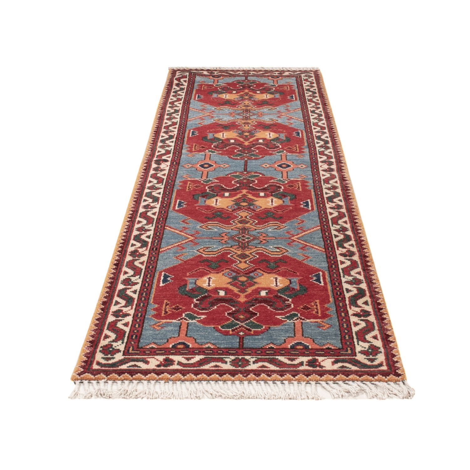 Läufer Ziegler - Kazak - 287 x 77 cm - blau