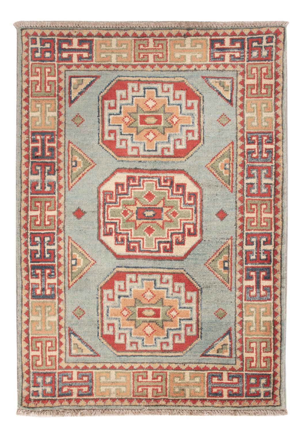 Ziegler Teppich - Kazak - 91 x 62 cm - hellblau