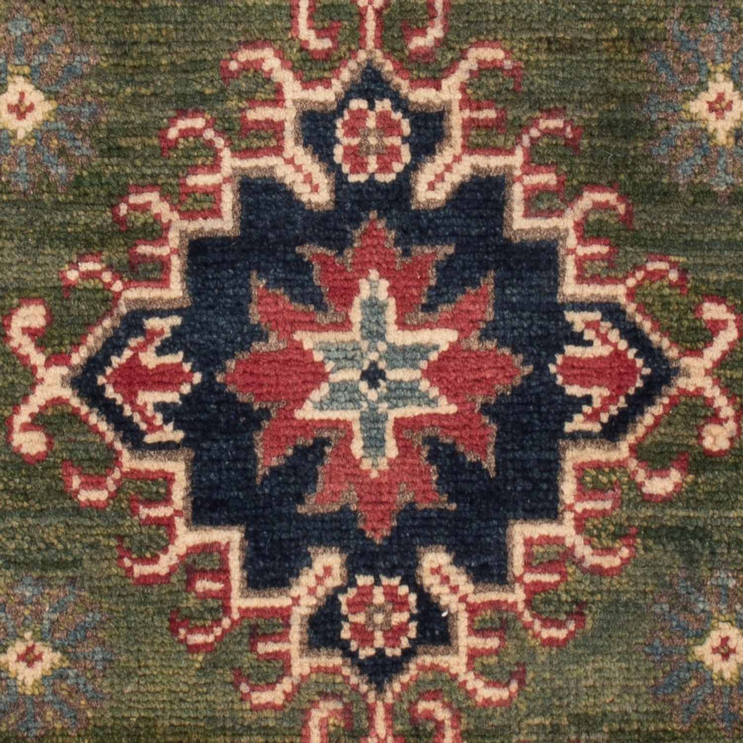 Ziegler Teppich - Kazak - 94 x 60 cm - grün