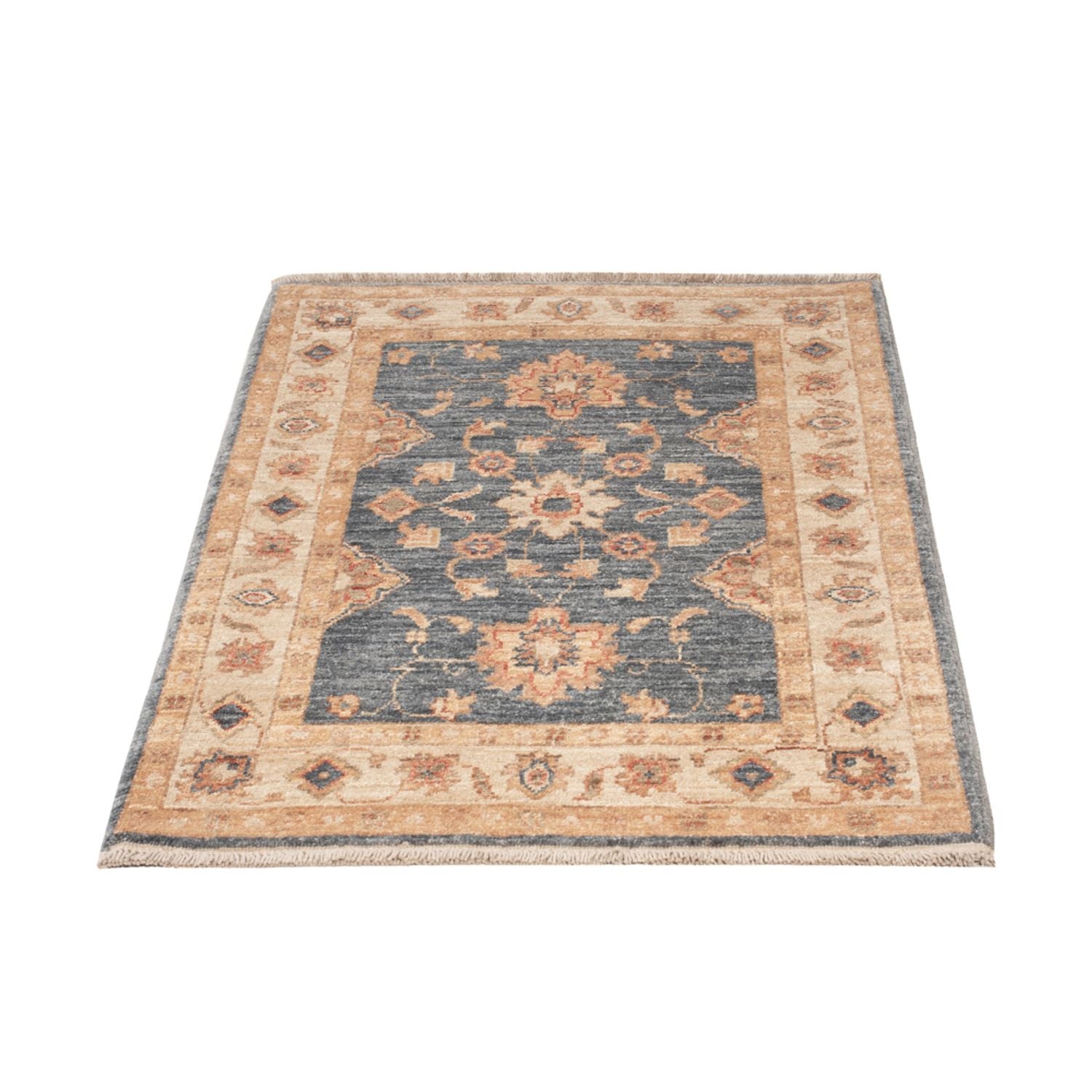 Ziegler Teppich - 98 x 68 cm - dunkelblau