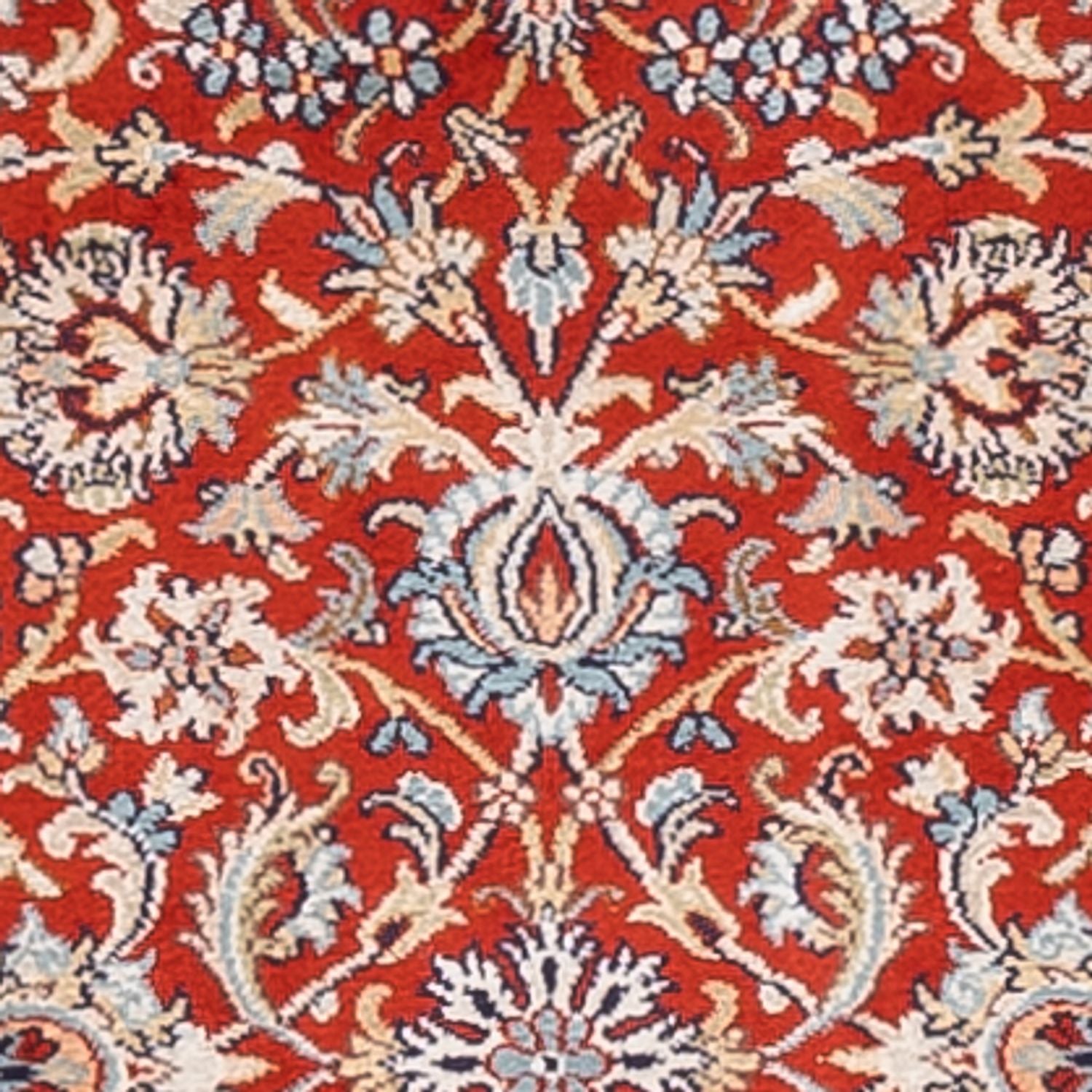 Läufer Seiden - Kaschmir Seide - 241 x 76 cm - rot